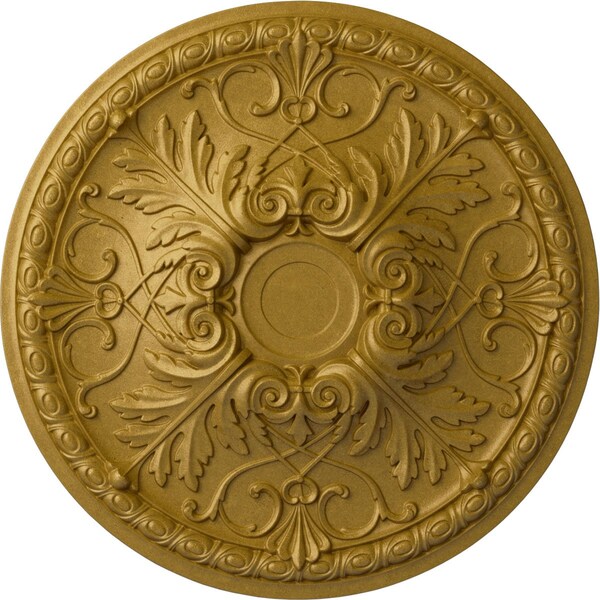 Ekena Millwork Tristan Ceiling Medallion (Fits Canopies up to 6 1/4"), 32 3/8"OD x 3 1/2"P, Pharaohs Gold CM32TNPGS - main